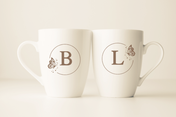 Butterfly Wink Monogram Font - Preview 3
