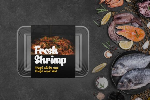 Chunky Shrimp Font PNG with transparent background - Preview 3