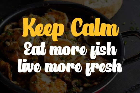 Chunky Shrimp Font PNG with transparent background - Preview 4
