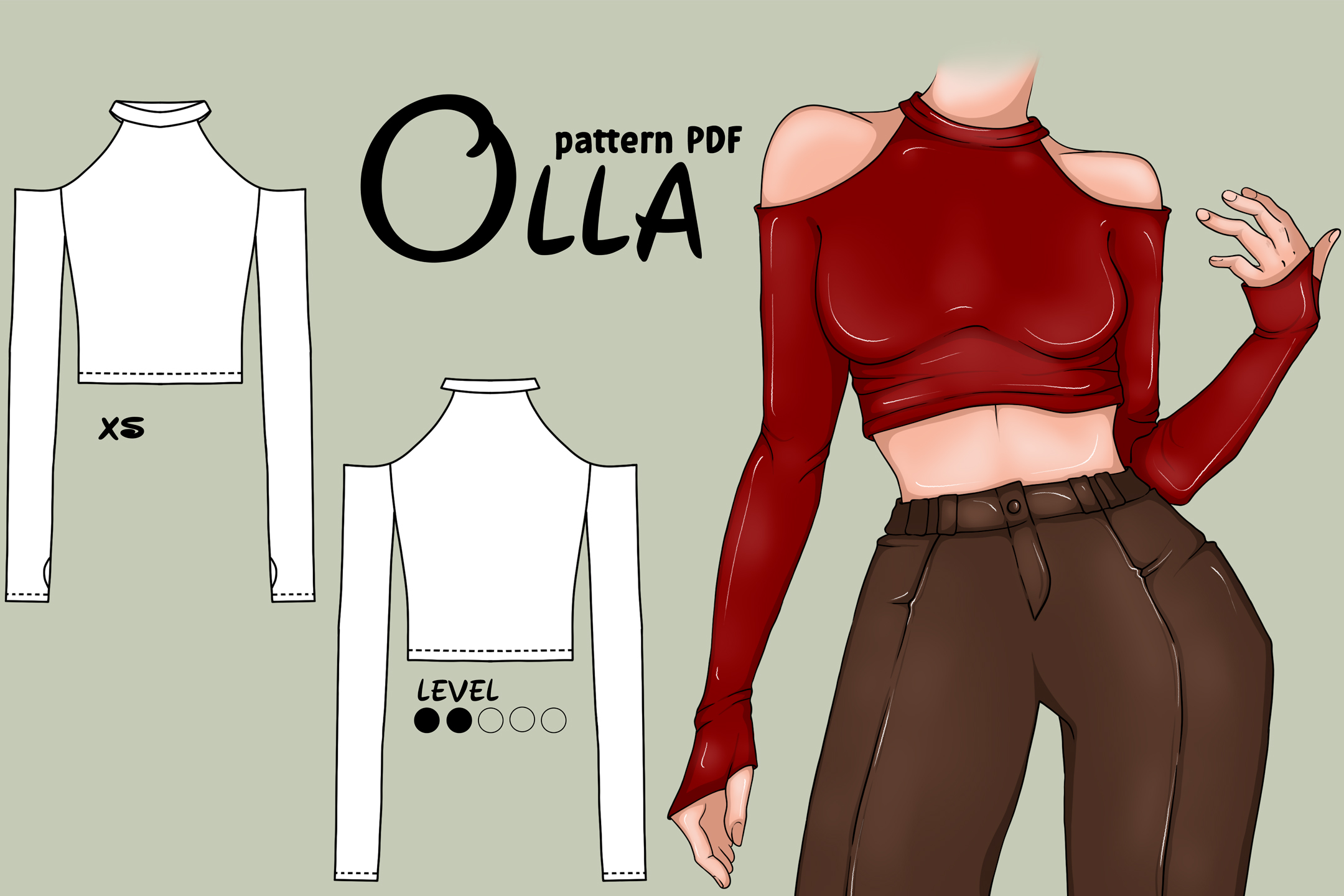 DIY off-the-Shoulder Top PDF Pattern