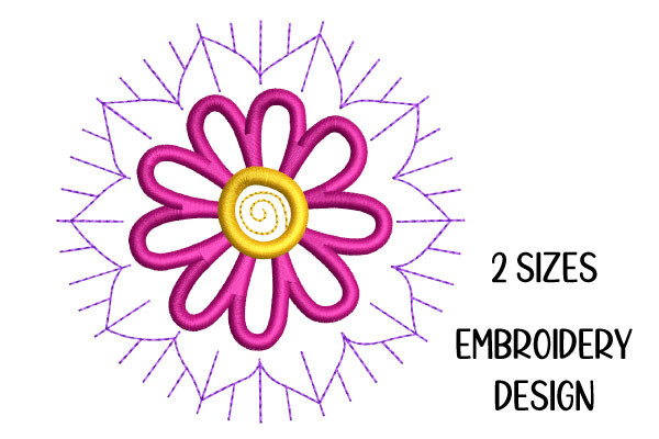 Floral Mandala Tiny Linework Embroidery