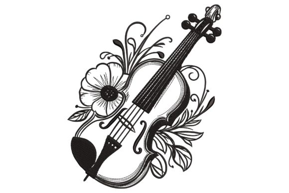 Floral Violin