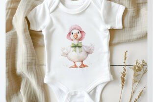 Goose Clipart – Cute Farm Animal PNG Graphic by Cozy Watercolor Studio ...