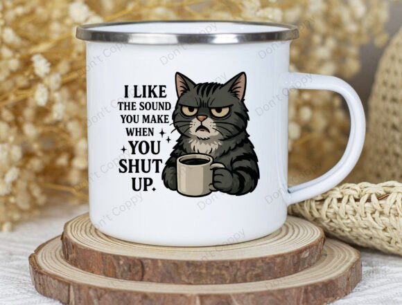 Grumpy Cat Coffee PNG sarcastic cat design for sublimation mugs and cat lover gifts