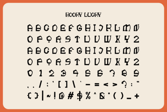 Hooky Lucky Font PNG with transparent background - Preview 2
