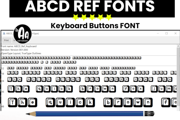 Keyboard Buttons Font PNG with transparent background - Preview 1