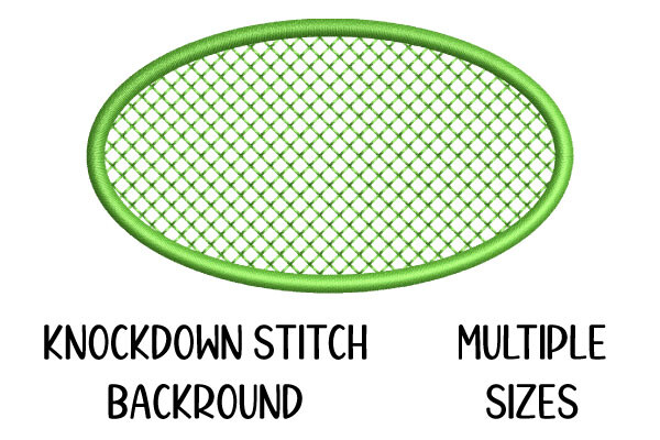 Knockdown Stitch Background Oval Shape