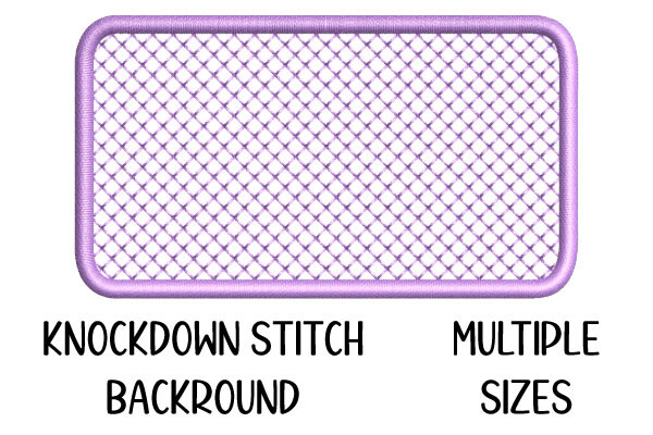 Knockdown Stitch Rounded Rectangle