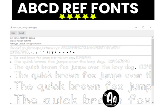 Lacing Alphabet Font PNG with transparent background - Preview 2