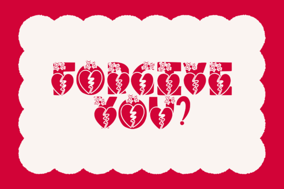 Novox Heartbreak Font PNG with transparent background - Preview 1