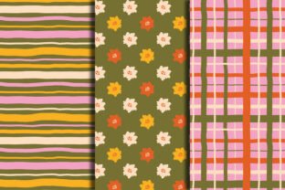 Retro Summer Abstract Seamless Patterns Graphic by Rin Green · Creative ...