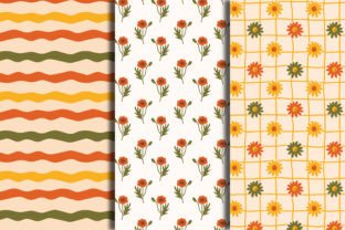 Retro Summer Abstract Seamless Patterns Graphic by Rin Green · Creative ...