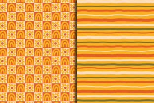 Retro Summer Abstract Seamless Patterns Graphic by Rin Green · Creative ...
