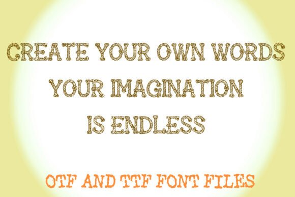 Rope Knots Font PNG with transparent background - Preview 2