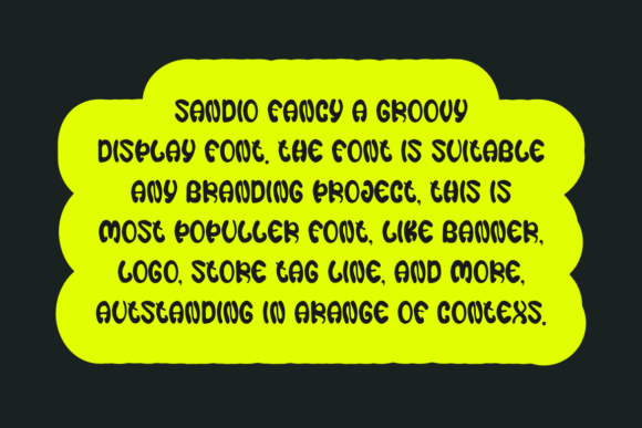 Sandio Fancy Font PNG with transparent background - Preview 1