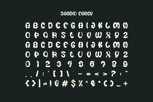 Sandio Fancy Font PNG with transparent background - Preview 2