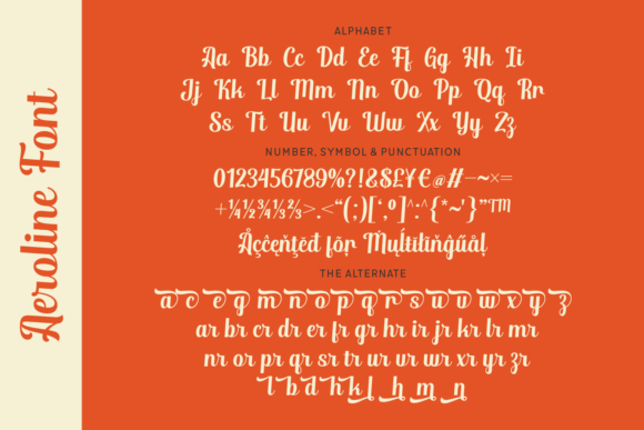Aeroline Font - Preview 3