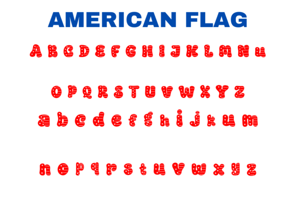 American Flag Font - Preview 1
