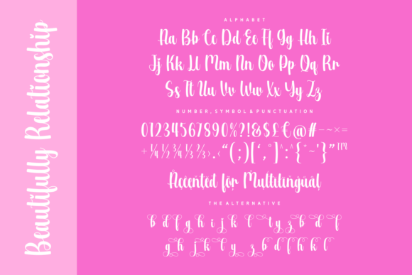 Beautifully Relationship Font PNG with transparent background - Preview 3