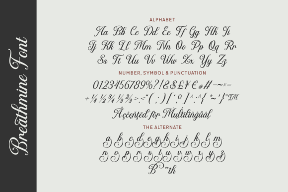 Breathmine Font - Preview 1
