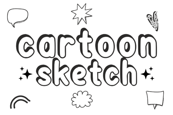 Comic Sketch Font PNG with transparent background - Preview 1