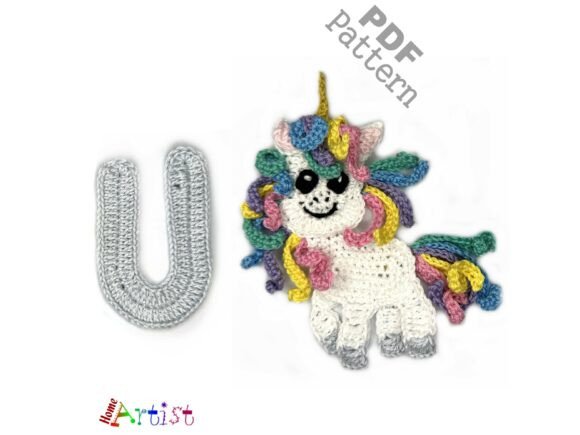 Crochet Animal Alphabet U Unicorn Patter