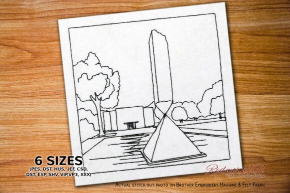 Decorative Rothko Chapel Lineart Design