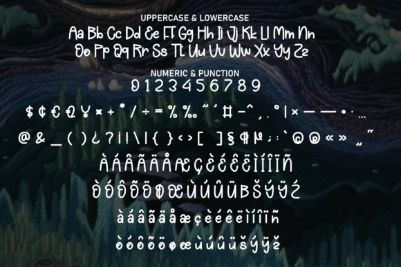 Embroidery Moonlight Font - Preview 6