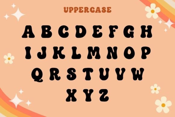 Groovy Chunk Font PNG with transparent background - Preview 4