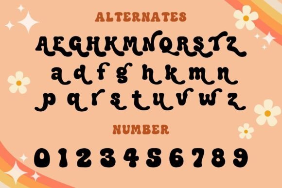 Groovy Chunk Font PNG with transparent background - Preview 6
