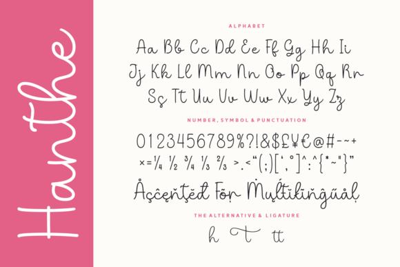 Hanthe Font PNG with transparent background - Preview 3