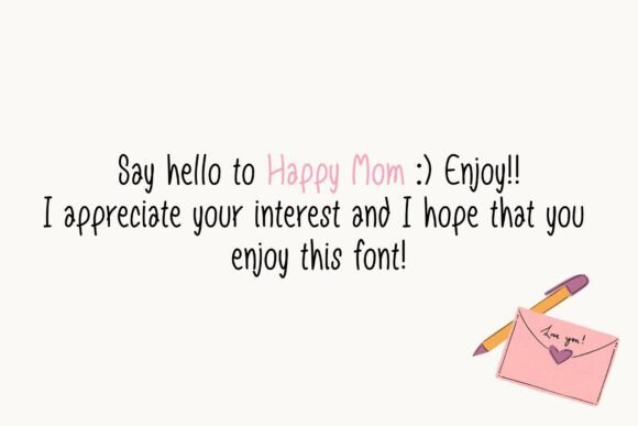 Happy Mom Font - Preview 6