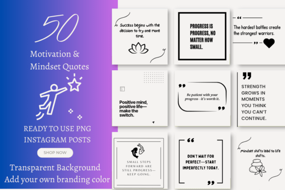 Business Coach Instagram Post Template - Mindset Quotes