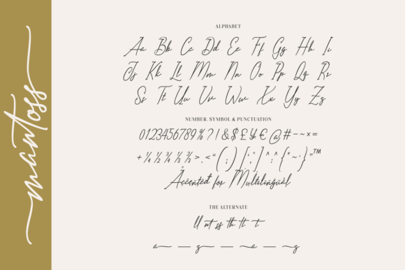 Mantoss Font PNG with transparent background - Preview 3