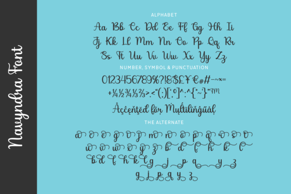 Navyndra Font PNG with transparent background - Preview 3