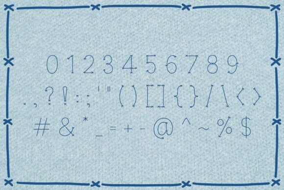 Needle Nest Font PNG with transparent background - Preview 2