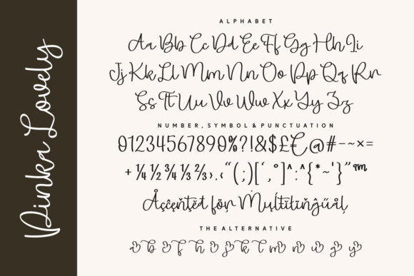Pinka Lovely Font PNG with transparent background - Preview 3
