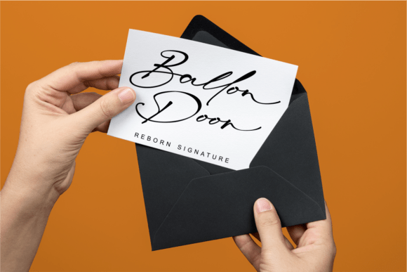 Reborn Signature Font PNG with transparent background - Preview 1