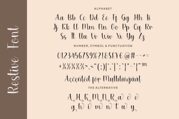 Restive Font PNG with transparent background - Preview 3