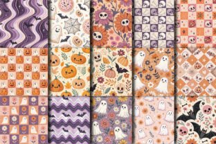 Retro Halloween Seamless Pattern Graphic by Bundle · Creative Fabrica