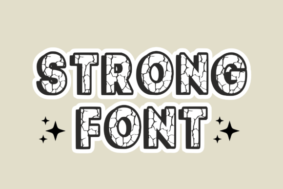 Rock Crack Font PNG with transparent background - Preview 2