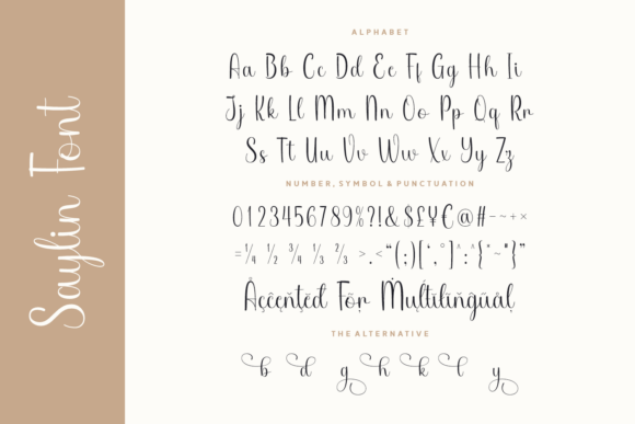 Saylin Font PNG with transparent background - Preview 4