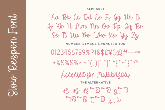 Slow Respon Font PNG with transparent background - Preview 4