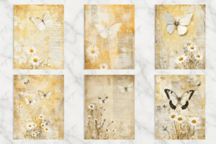 Vintage Daisy & Butterfly Paper Graphic by CUTTING DESIGNCrafts ...