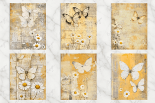 Vintage Daisy & Butterfly Paper Graphic by CUTTING DESIGNCrafts ...
