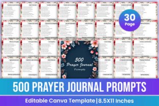 500 Prayer Journal Prompts Canva Kdp Graphic by Mustafiz · Creative Fabrica
