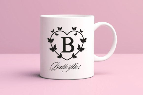 Butterflies Monogram Font - Preview 1