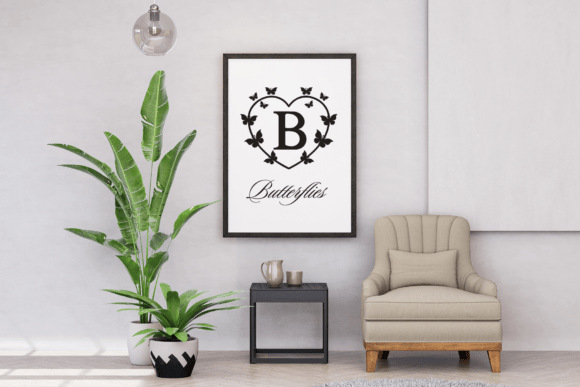 Butterflies Monogram Font - Preview 2