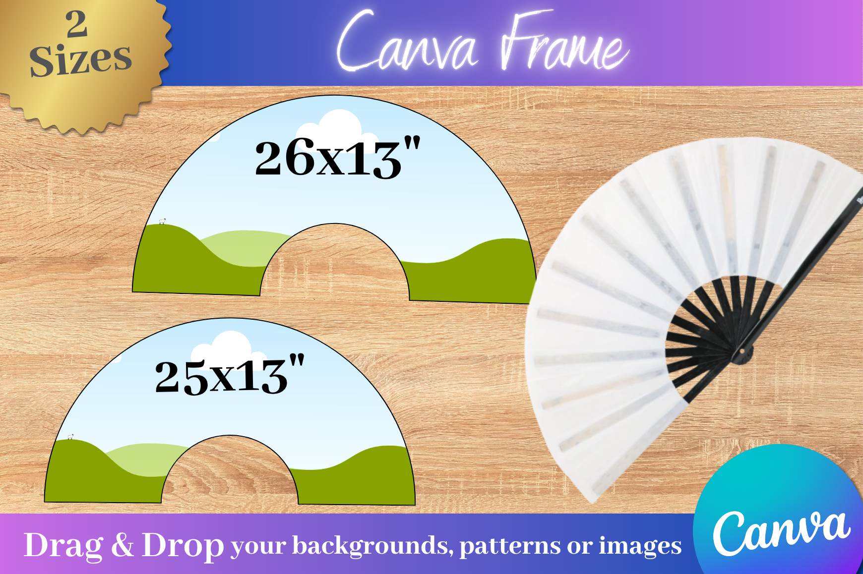 Clack Fan Canva Frame 2 Sizes