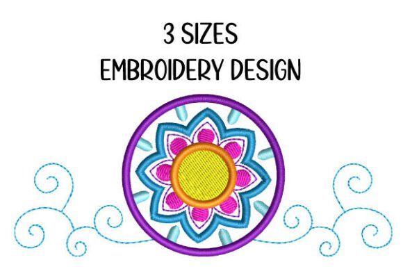 Mandala Blossom with Curved Ornaments